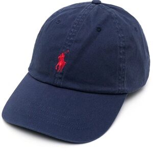 Polo by Ralph Lauren Dark Blue Hat with Red Embroidery